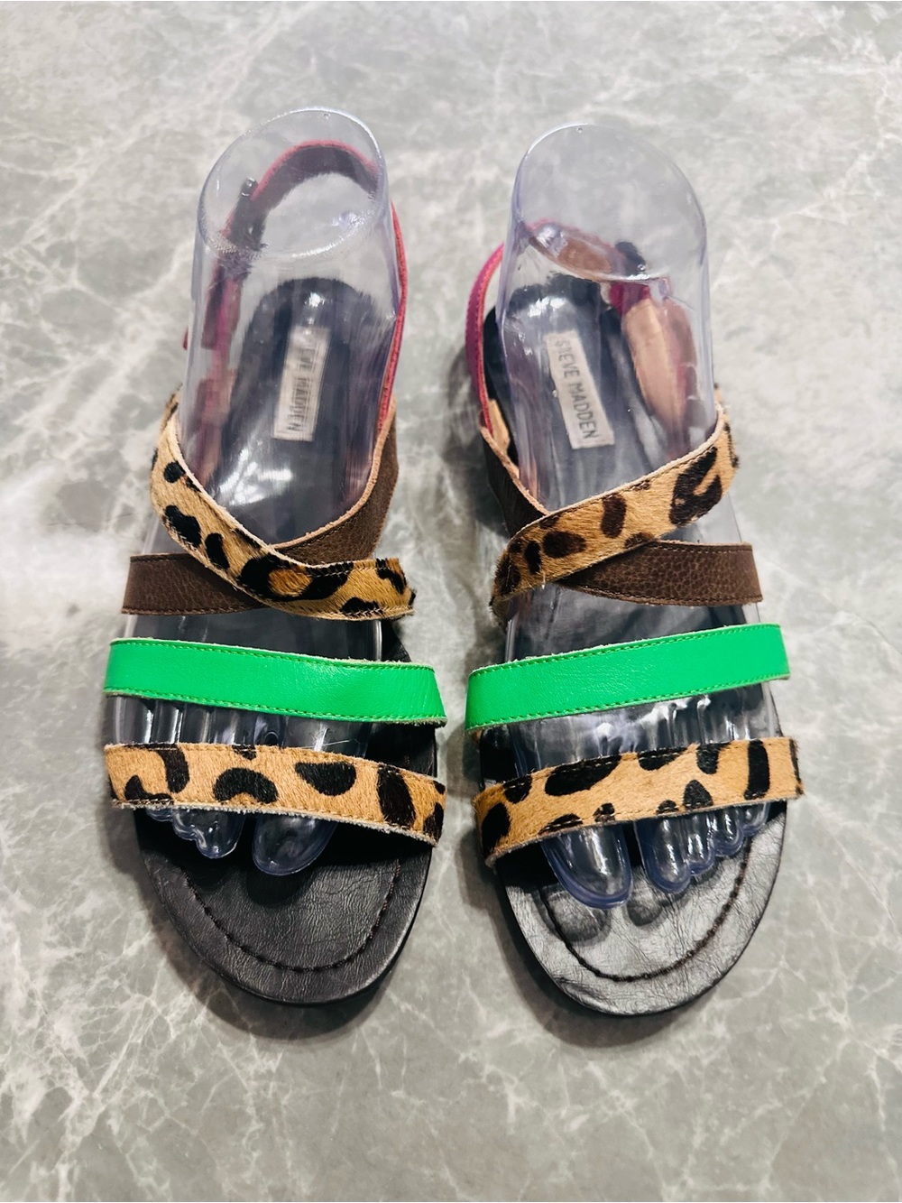 Steve Madden 90’s 8M Strikka Y2K Boho Sandals Leather Calf hair